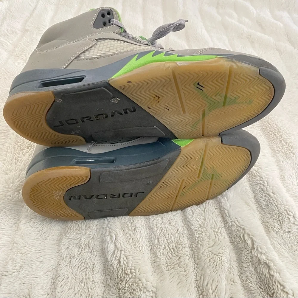 Jordan 5 Retro Green Bean 2022 High-Top Sneakers Size 10
